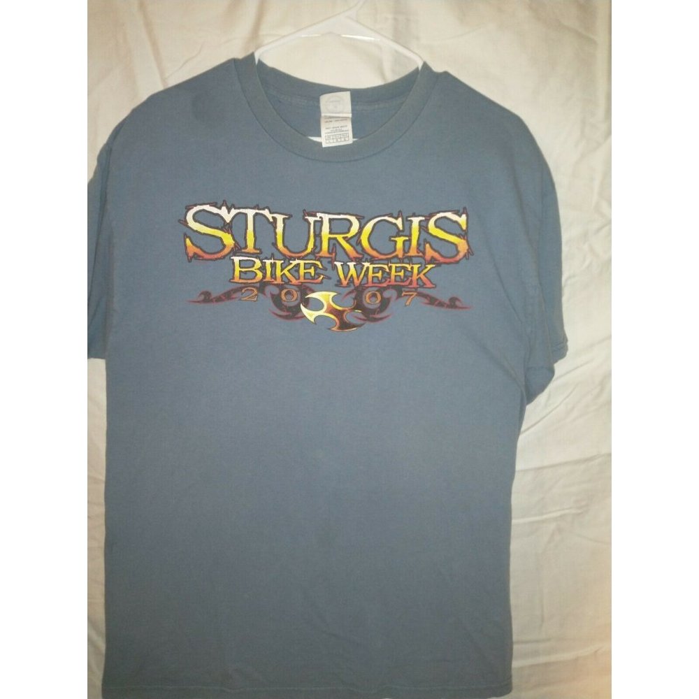 Sturgis Bike Week 2007 T Shirt Blue Large vintage looks great